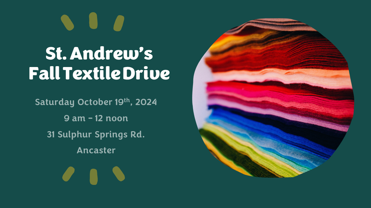 St. Andrew’s Fall Textile Drive image Oct 2024