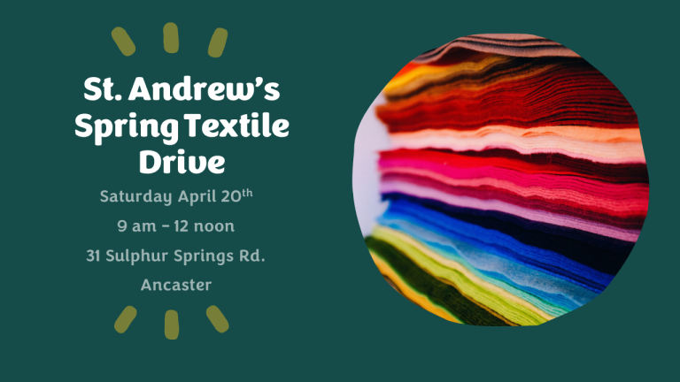 St. Andrew’s Spring Textile Drive slide Apr 2024